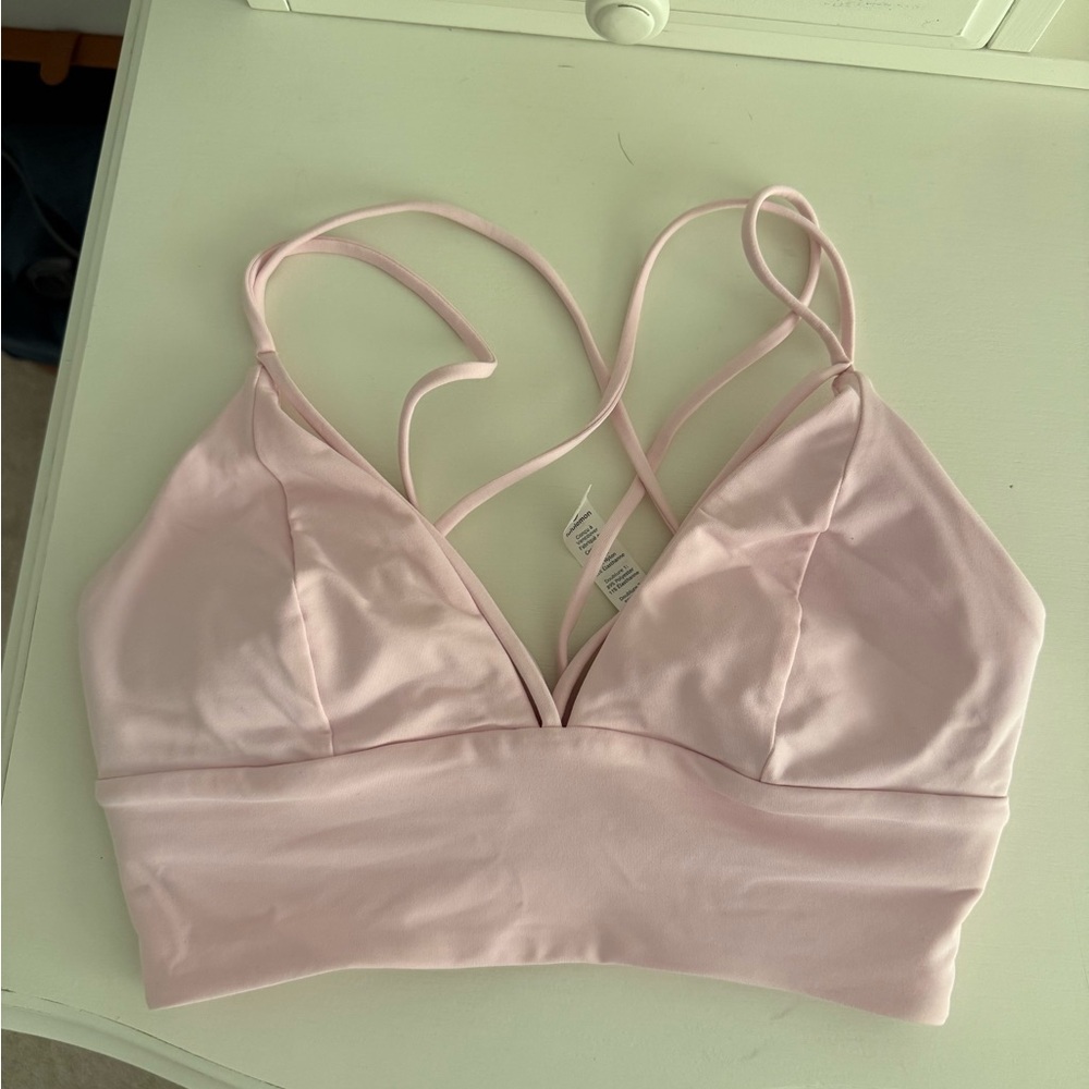 Lululemon Athletica Light Pink Strappy Sports Bra